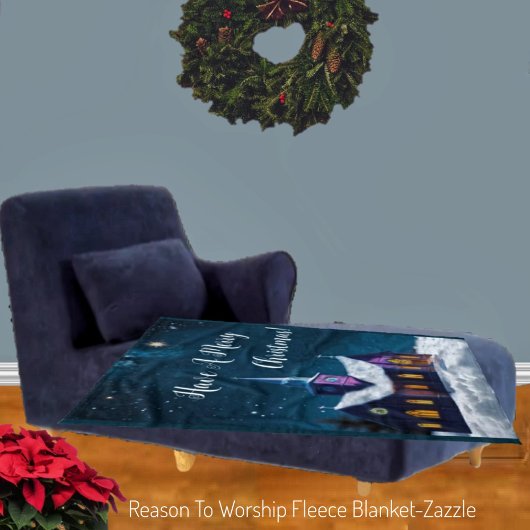 礼拝の理由 フリースブランケット