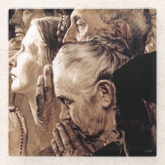 礼拝の自由 ガラスコースター (正面)