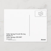 礼拝はがき用のオンラインクエーカー会議 ポストカード (裏面)