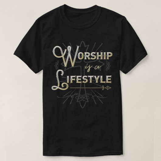 礼拝はライフスタイル Tシャツ (デザイン正面)