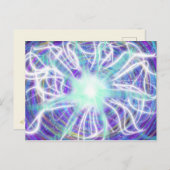 礼拝アートアクアホワイトブルーパープル2017年10月ESSL ポストカード (正面/裏面)