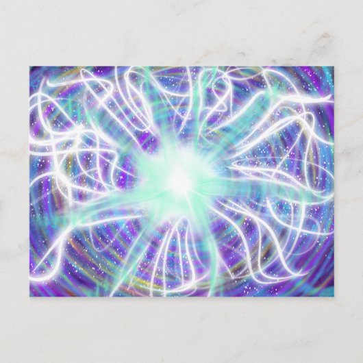 礼拝アートアクアホワイトブルーパープル2017年10月ESSL ポストカード (正面)