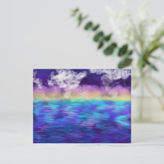 礼拝アートイエローアクアブルーパープル2017年10月ESSL ポストカード (スタンド正面)