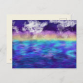 礼拝アートイエローアクアブルーパープル2017年10月ESSL ポストカード (正面/裏面)