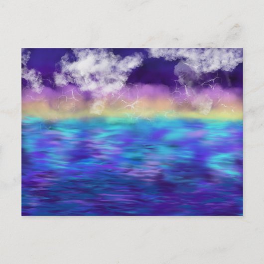 礼拝アートイエローアクアブルーパープル2017年10月ESSL ポストカード (正面)