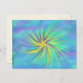 礼拝アートイエローアクアブルーパープル2017年9月ESSL ポストカード (正面/裏面)