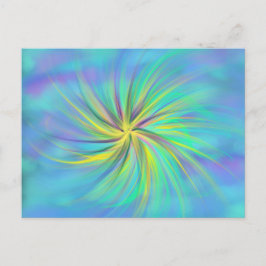 礼拝アートイエローアクアブルーパープル2017年9月ESSL ポストカード