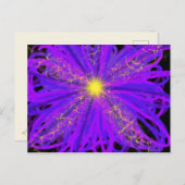 礼拝アートイエロー&パープルスター2017年12月ESSL ポストカード (正面/裏面)