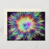 礼拝アートピンクアクアブルーイエロー10月20日ESSL ポストカード (正面/裏面)