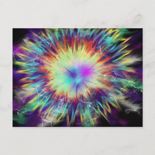 礼拝アートピンクアクアブルーイエロー10月20日ESSL ポストカード (正面)