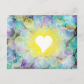 礼拝アートホワイトハートイエローブルー10月7日HC ポストカード (正面)