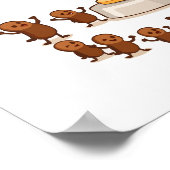 礼拝コーヒー – 愛らしい豆の信者 ポスター (角)