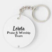 礼拝チームKeychain礼拝のリーダーのためのイエス キーホルダー (裏面)