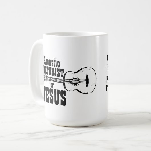 礼拝チームMug Accoustic For Jesus コーヒーマグカップ (正面左)