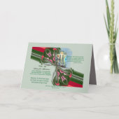 礼拝式の出現のクリスマスは情報及び写真を貸しました シーズンカード (正面)