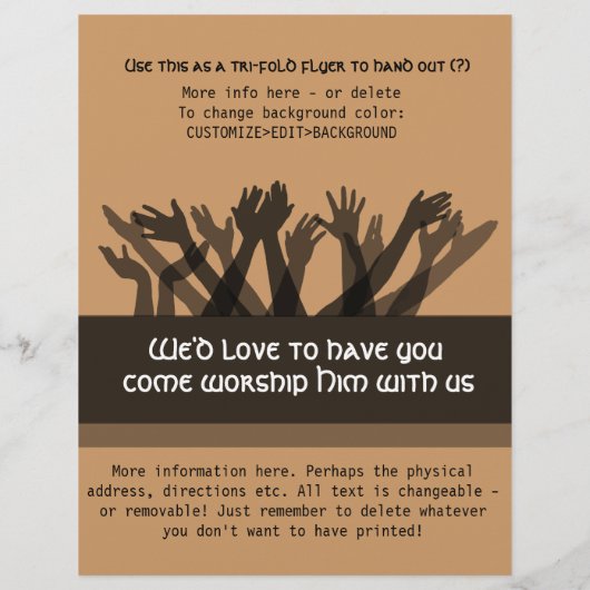 礼拝招待状.バイブル。ヒーリング。祈りの言葉.教会 チラシ (裏面)