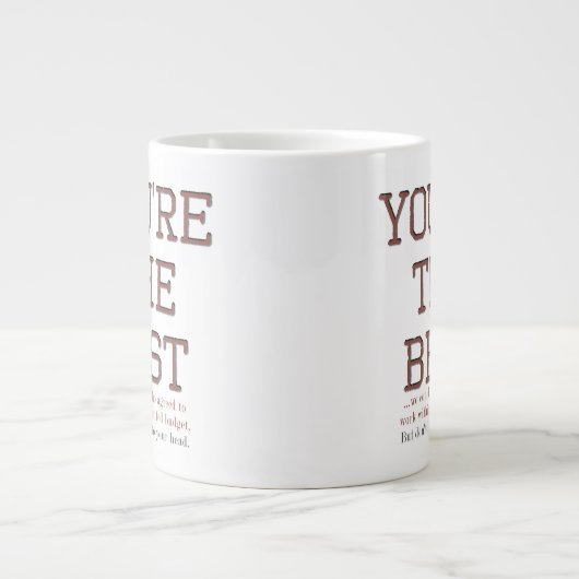 社おもしろい員評価マグ ジャンボコーヒーマグカップ (正面)