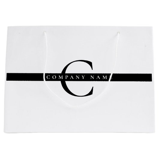 社はっきりした内タイポグラフィ ラージペーパーバッグ (正面)