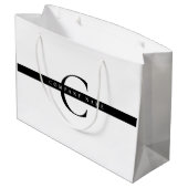 社はっきりした内タイポグラフィ ラージペーパーバッグ (裏面アングル)