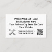 社カスタム会電子モダンメールwebサイト 名刺 (裏面)