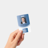 社パーソナライズされた員写真ロゴ バッジ (手持ち)