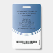 社パーソナライズされた員写真ロゴ バッジ (裏面)