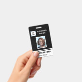 社パーソナライズされた員写真ID縦書きバッジ バッジ (手持ち)