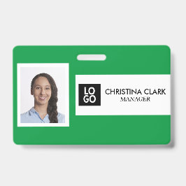 社パーソナライズされた員名ビジネスID写真ロゴ バッジ