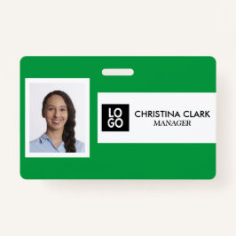 社パーソナライズされた員名ビジネスID写真ロゴ バッジ