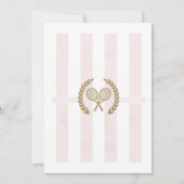 社交クラブ テニスクラブ ブライダルシャワー 招待状 (裏面)