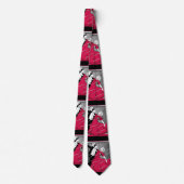 社交ダンスのカップルの真夜中のダンス ネクタイ (裏面)