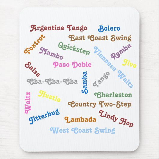 社交ダンスのスタイル マウスパッド (正面)