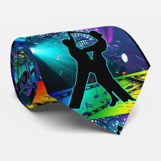 社交ダンスのタンゴのダンサーライトおよび音楽ネクタイ ネクタイ (ロール)