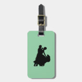 社交ダンスのダンサーのシルエット ラゲッジタグ (正面縦)