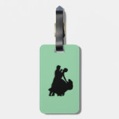 社交ダンスのダンサーのシルエット ラゲッジタグ (裏面縦)