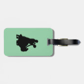 社交ダンスのダンサーのシルエット ラゲッジタグ (裏面横)