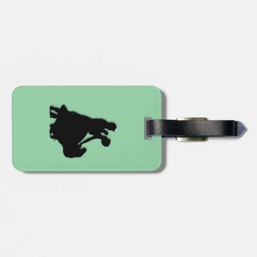 社交ダンスのダンサーのシルエット ラゲッジタグ (裏面横)