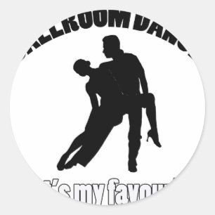 社交ダンスのデザイン ラウンドシール