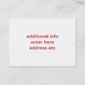 社交ダンスの名刺 名刺 (裏面)