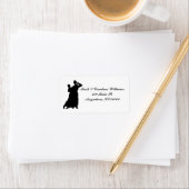 「社交ダンスカップル」のパーソナライズされた住所 シール (インサイチュ)