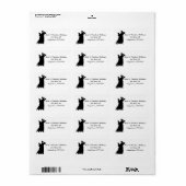 「社交ダンスカップル」のパーソナライズされた住所 シール (フルシート)