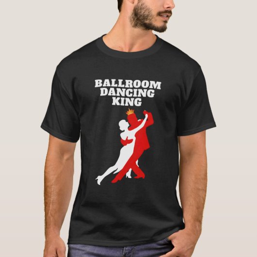 社交ダンスキングのボールルームダンス Tシャツ (正面)