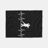 社交ダンスクールデザイン女子男性へ踊りバロ フリースブランケット (正面(横))