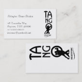 社交ダンスダンサーがタンゴダンスをするインストラクター 名刺 (正面/裏面)