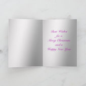 社交ダンスダンサーとオーナメント雪クリスマス カード (内部)