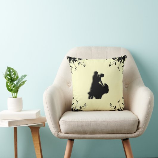 社交ダンスダンサーのシルエットモジョピロー クッション (椅子)