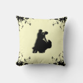 社交ダンスダンサーのシルエットモジョピロー クッション (正面)