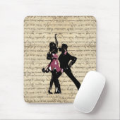 社交ダンスダンサーのヴィンテージ紙 マウスパッド (マウス)