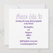 社交ダンスダンサーバチェロレッテ 招待状 (裏面)