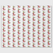 社交ダンスダンサー踊りカップルのスイングダンス ラッピングペーパー (フラット)